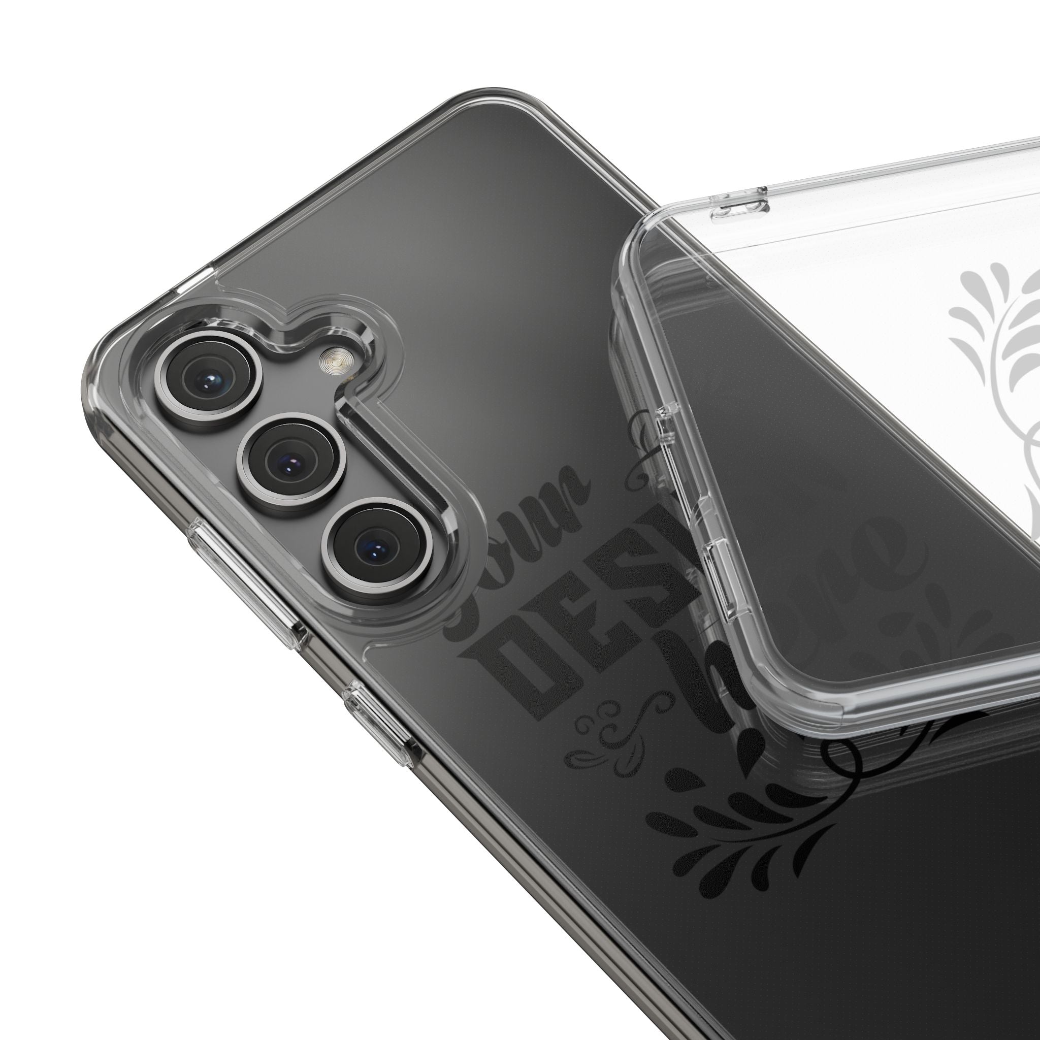 Customizable Clear Impact Resistant Phone Case With TPU Sides Wireless Ready
