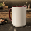 Customizable Glossy Ceramic Accent Mug 11oz and 15oz