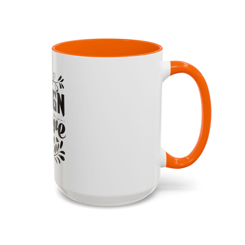 Customizable Accent Coffee Mug 11oz and 15oz Colored Interior Handle