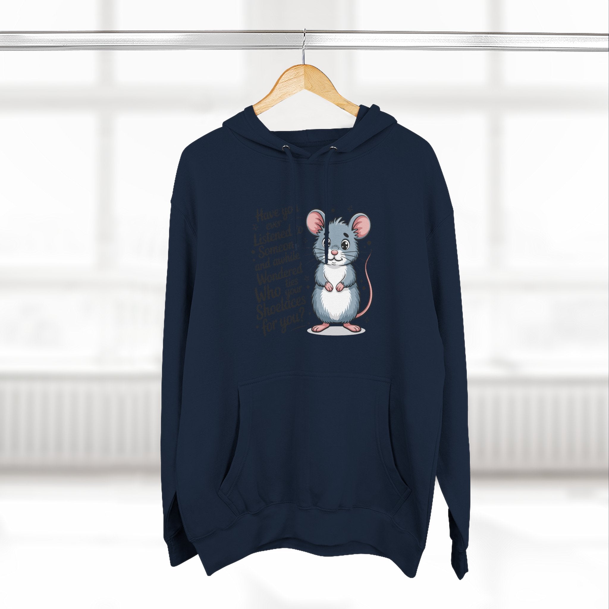 Lane Seven LS14001 Fleece Hoodie | Mouse Graphic Print
