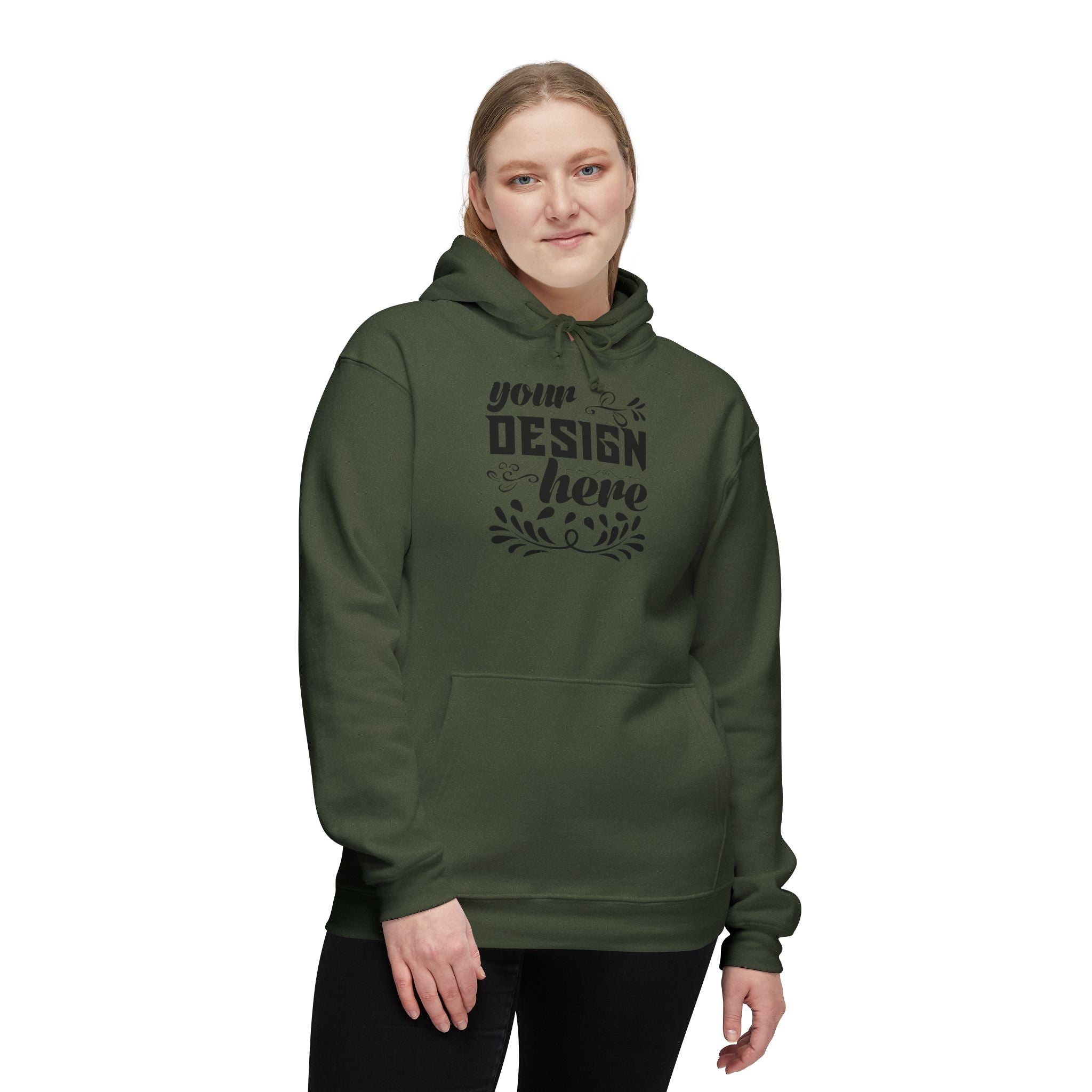Customizable Bayside 960 Unisex Heavyweight Hooded Sweatshirt Made in US