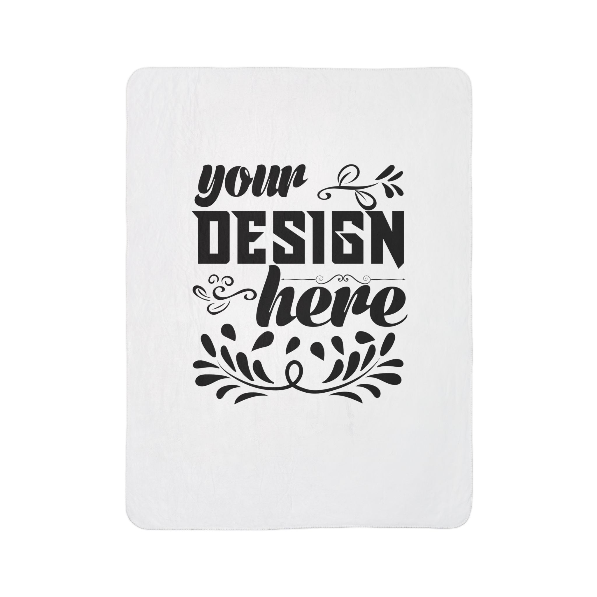 Customizable Fleece Sherpa Blanket 480gsm One Sided Print 2 Sizes