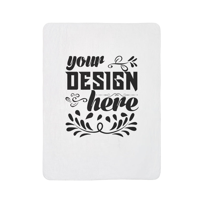 Customizable Fleece Sherpa Blanket 480gsm One Sided Print 2 Sizes
