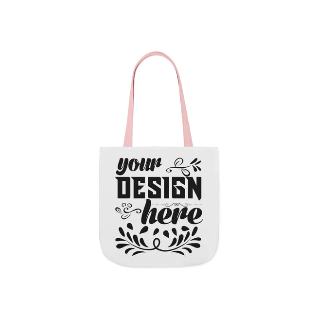 Customizable Canvas Tote Bag With 5 Color Strap Options All Over Print