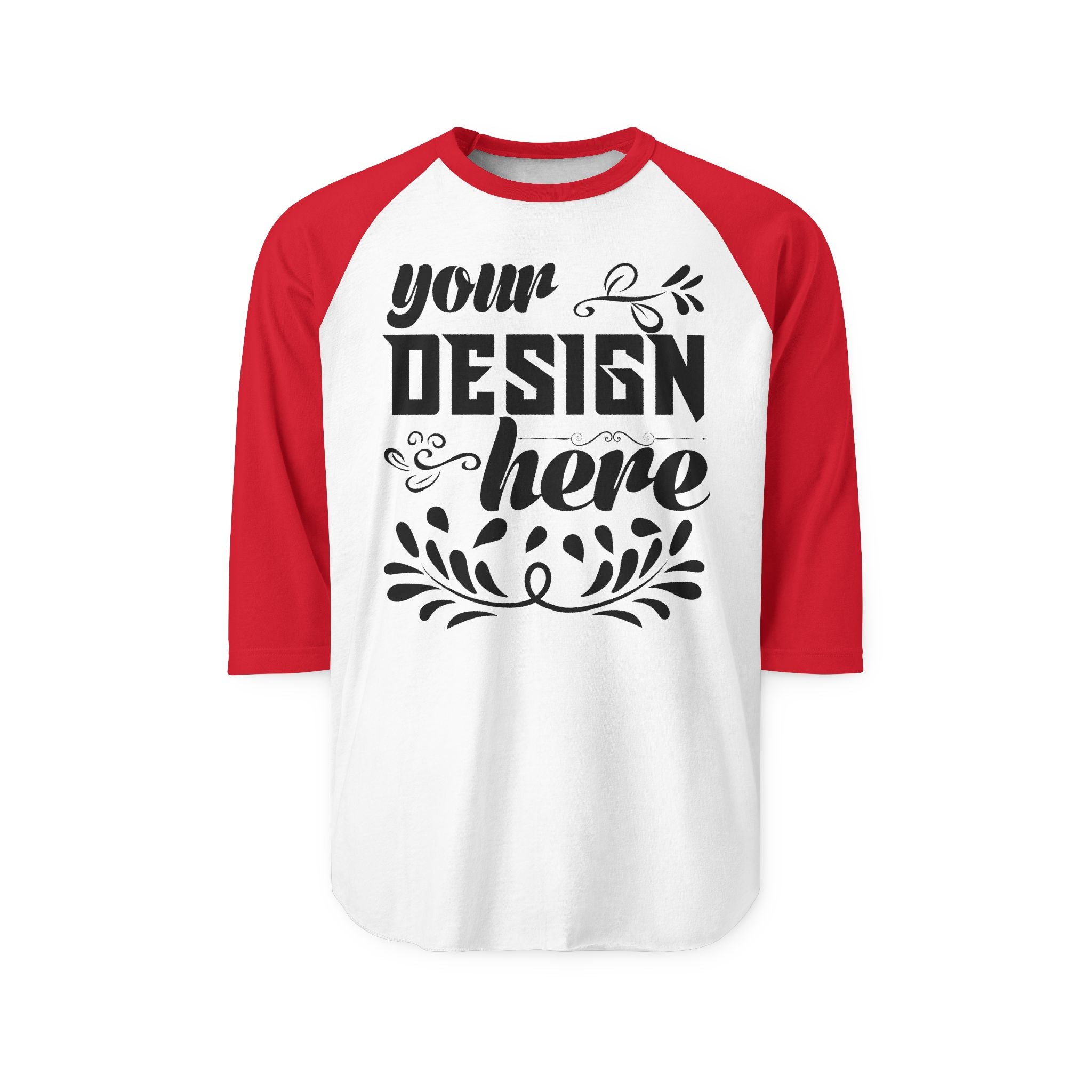 Customizable Tultex 245 Unisex 3\4 Sleeve Raglan Fine Knit Jersey Shirt