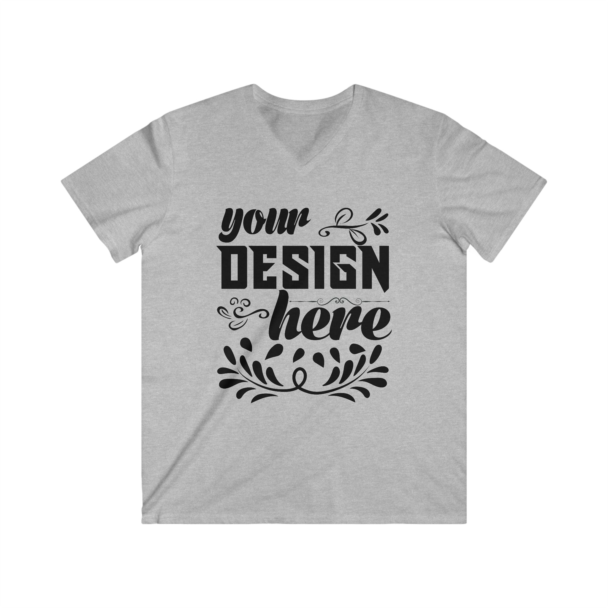 Customizable Gildan 64V00 Mens Fitted V Neck Short Sleeve Tee