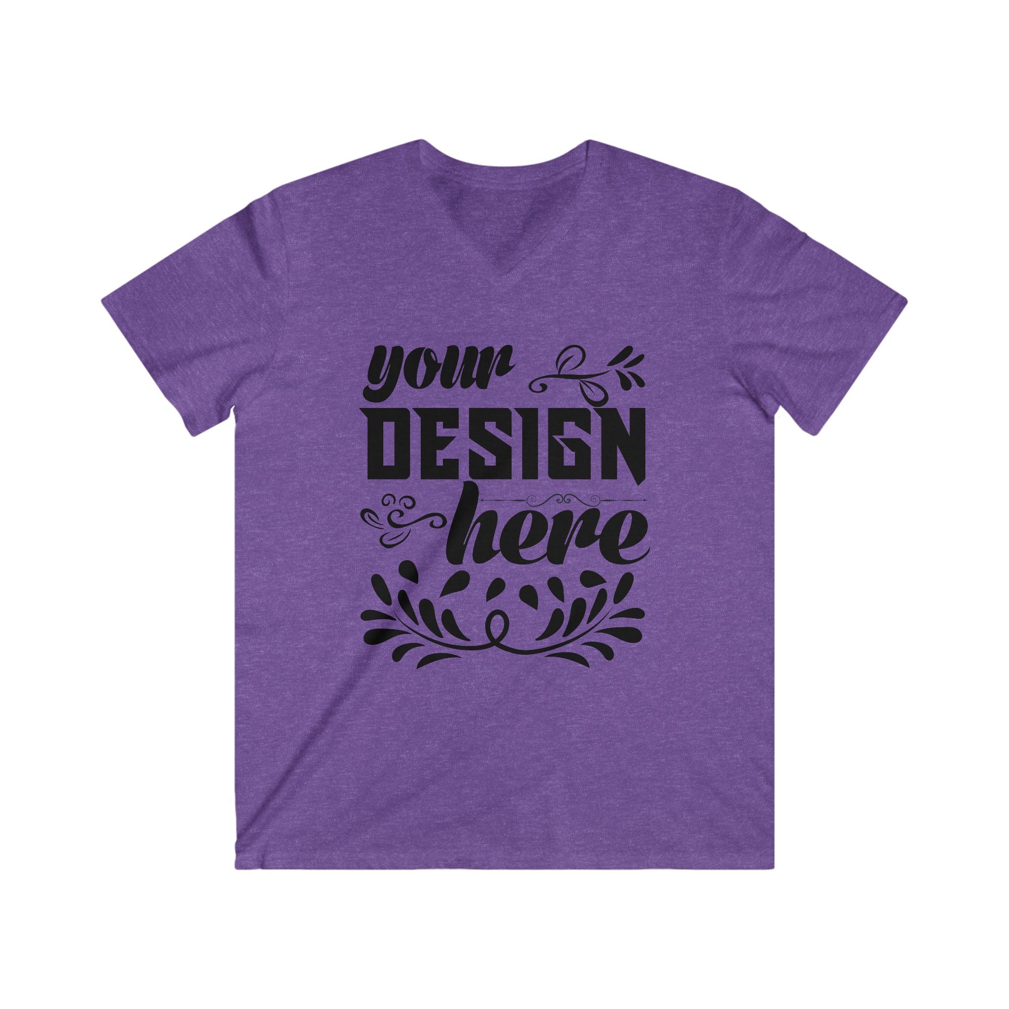 Customizable Gildan 64V00 Mens Fitted V Neck Short Sleeve Tee