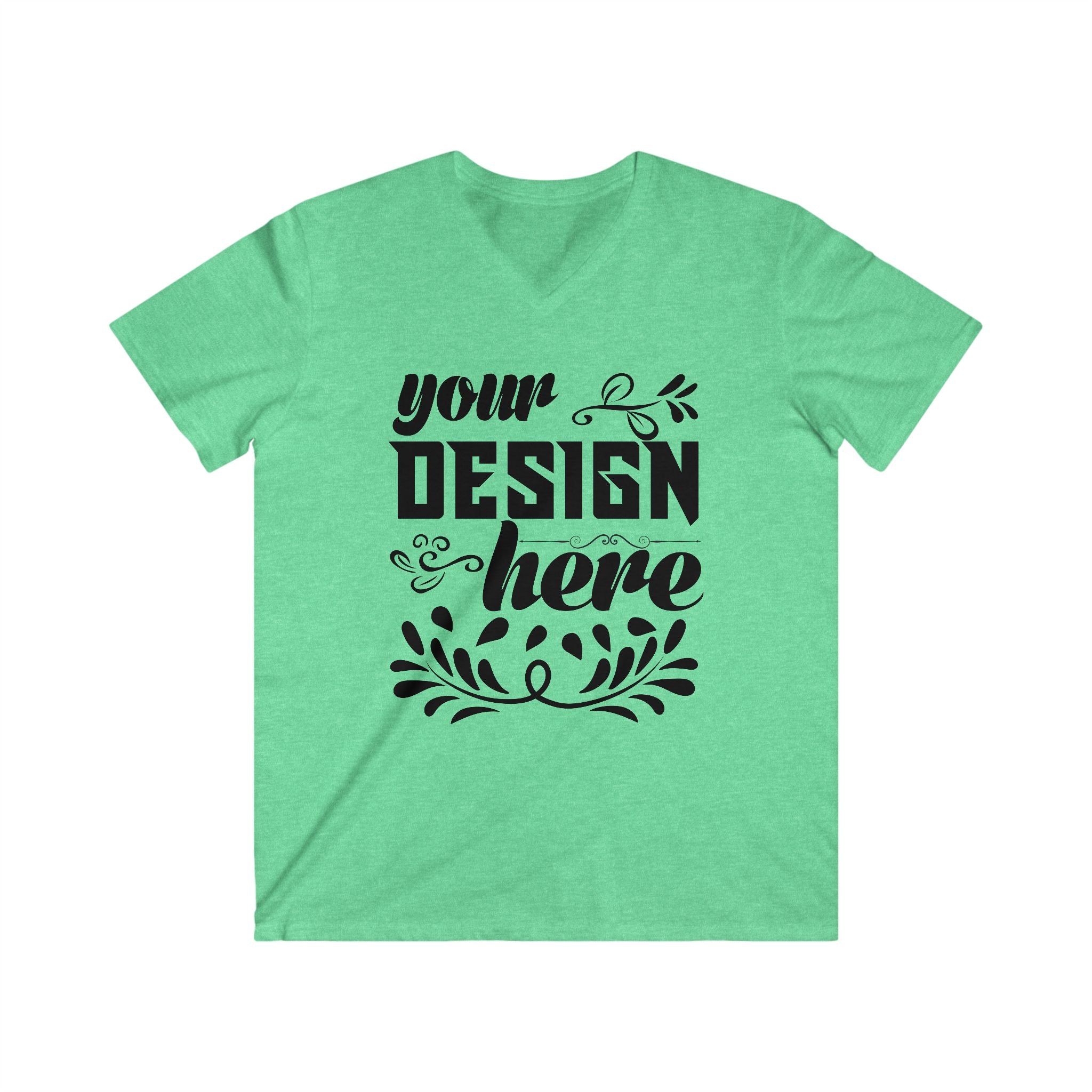 Customizable Gildan 64V00 Mens Fitted V Neck Short Sleeve Tee