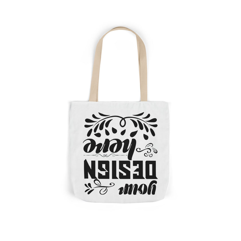 Customizable Canvas Tote Bag With 5 Color Strap Options All Over Print