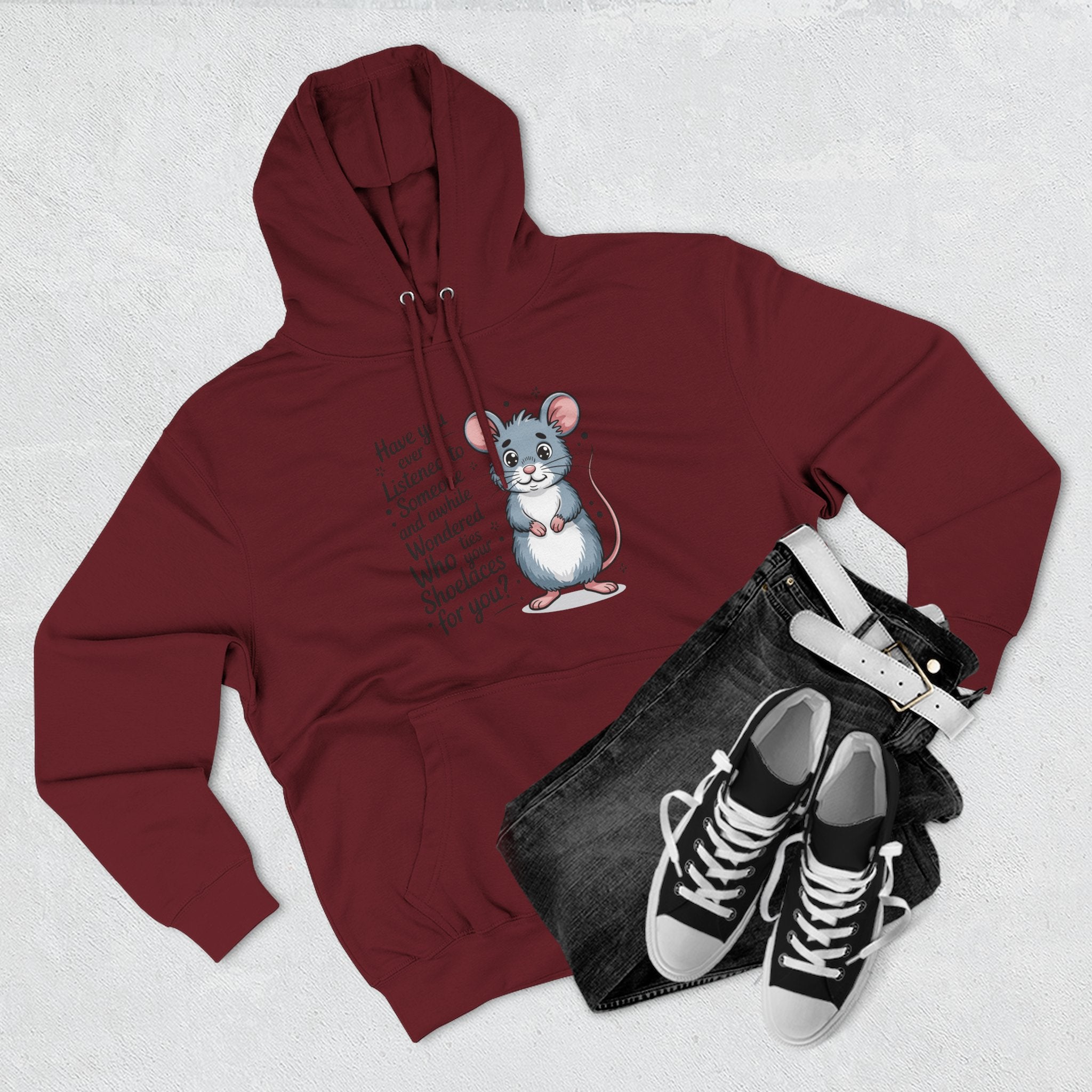 Lane Seven LS14001 Fleece Hoodie | Mouse Graphic Print