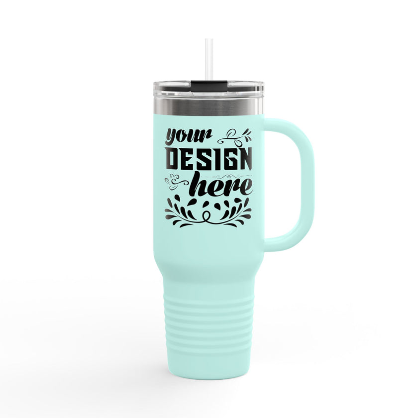 Customizable Polar Camel 40oz Insulated Travel Mug with Handle and Straw (Best Seller)