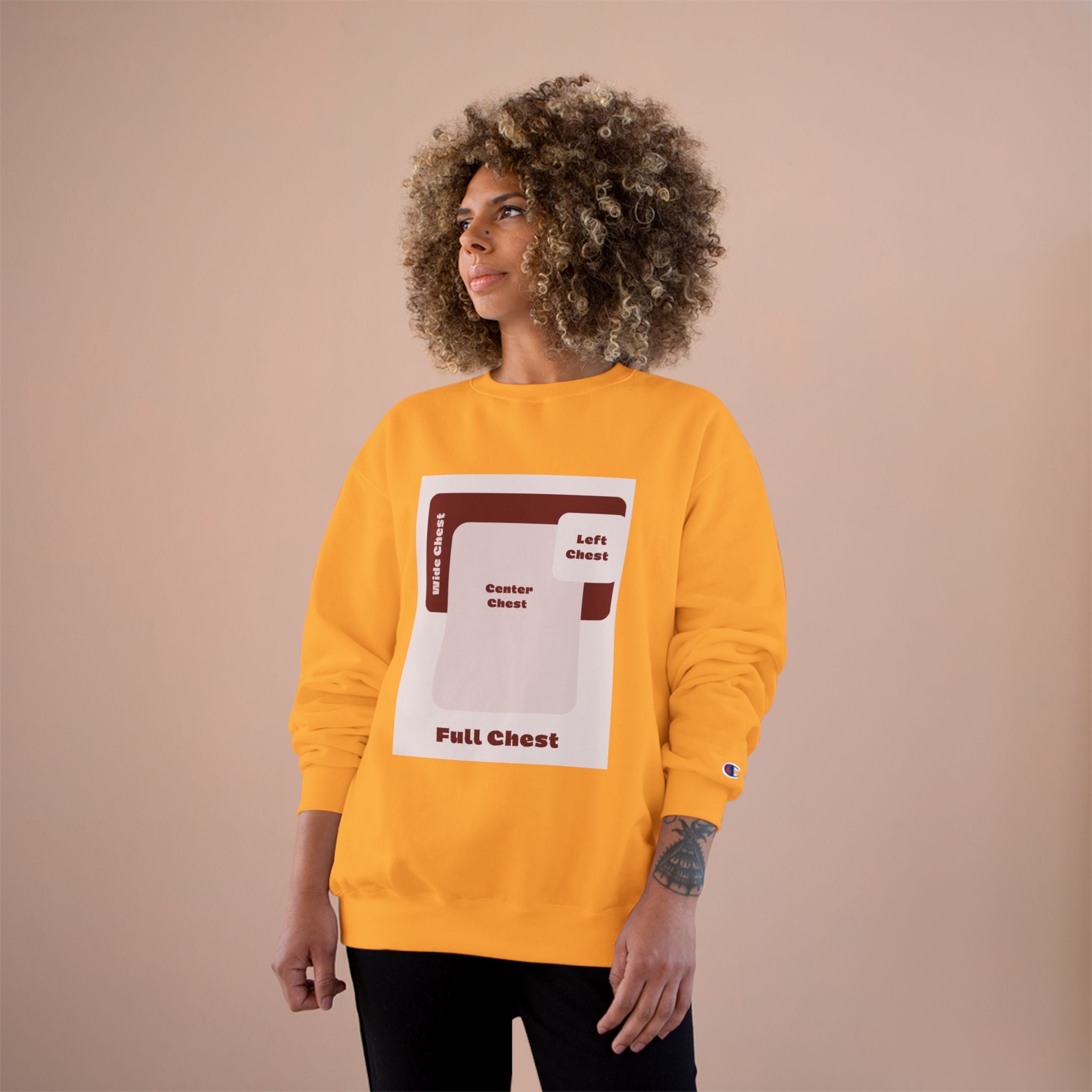 Customizable Champion S600 Crewneck Sweatshirt DTG Print