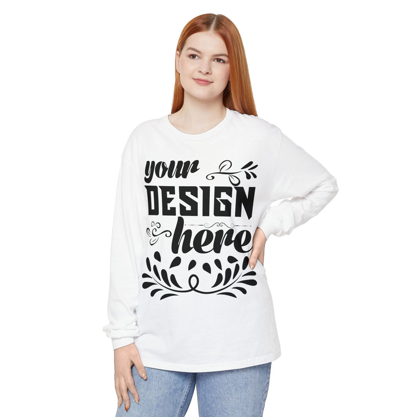 Customizable Comfort Colors 6014 Unisex Garment Dyed Long Sleeve T Shirt