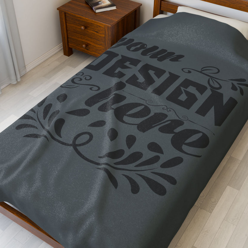 Customizable Velveteen Plush 300gsm Blanket One Sided Print 3 Sizes