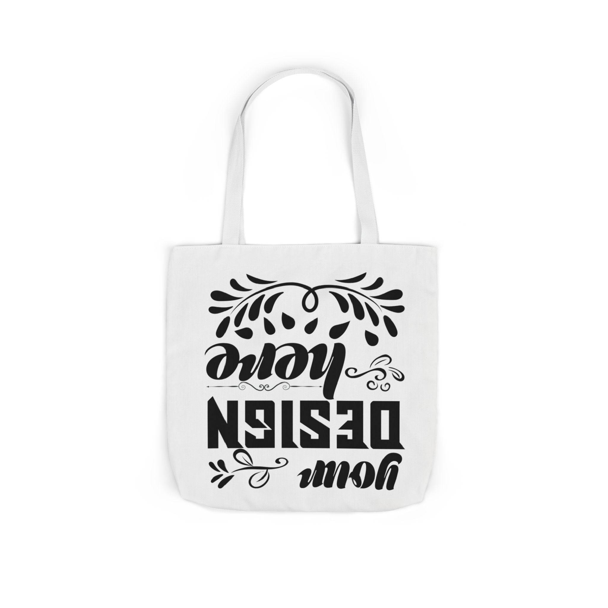 Customizable Canvas Tote Bag With 5 Color Strap Options All Over Print