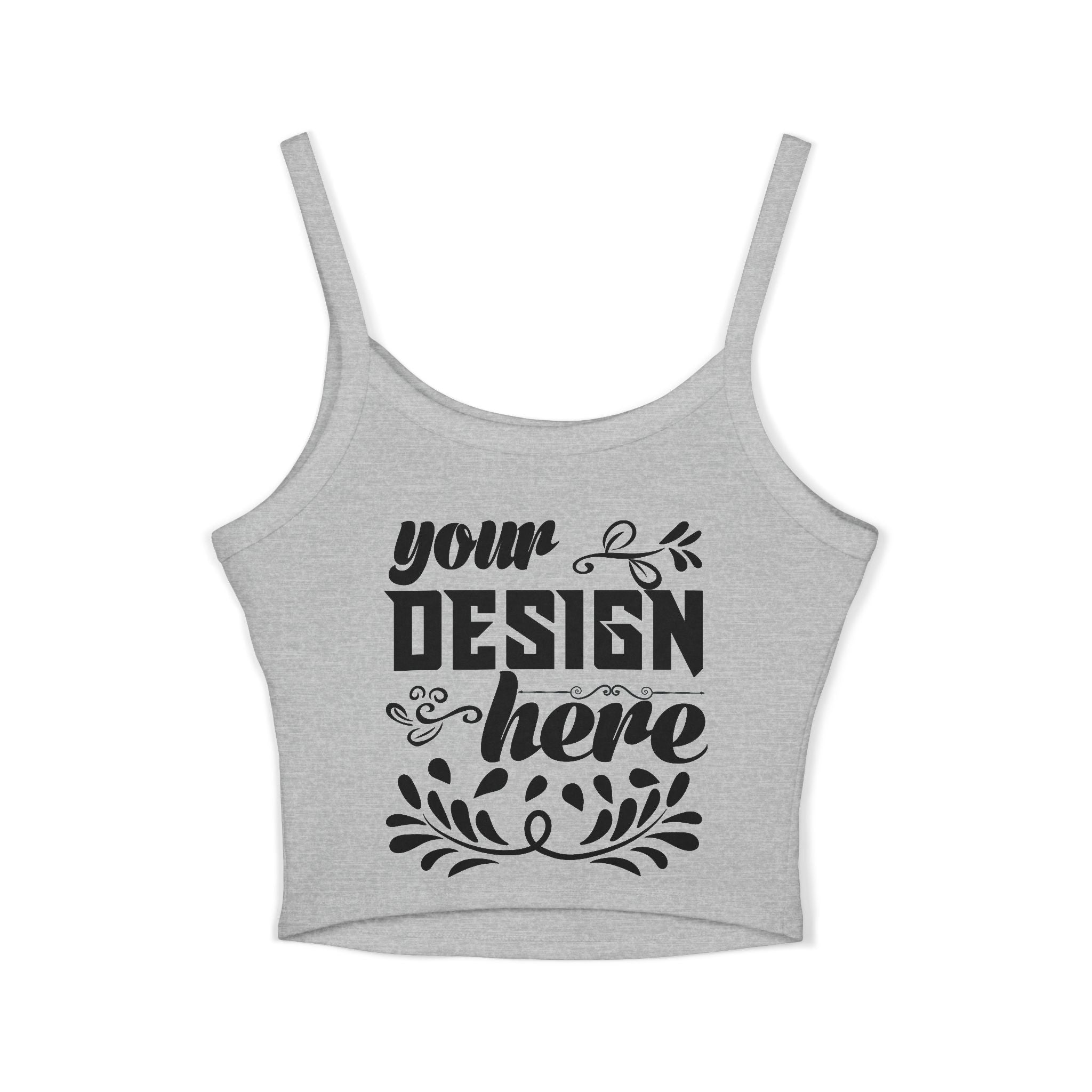 Customizable Bella+Canvas 1012 Womens Spaghetti Strap Tank Top Mid Length Fit