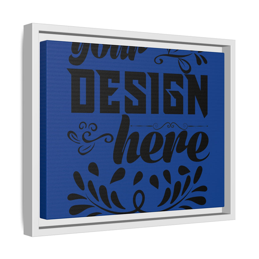 Customizable Framed Matte Canvas Print with Pinewood Frame Sawtooth Hanger