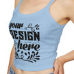 Customizable Bella+Canvas 1012 Womens Spaghetti Strap Tank Top Mid Length Fit