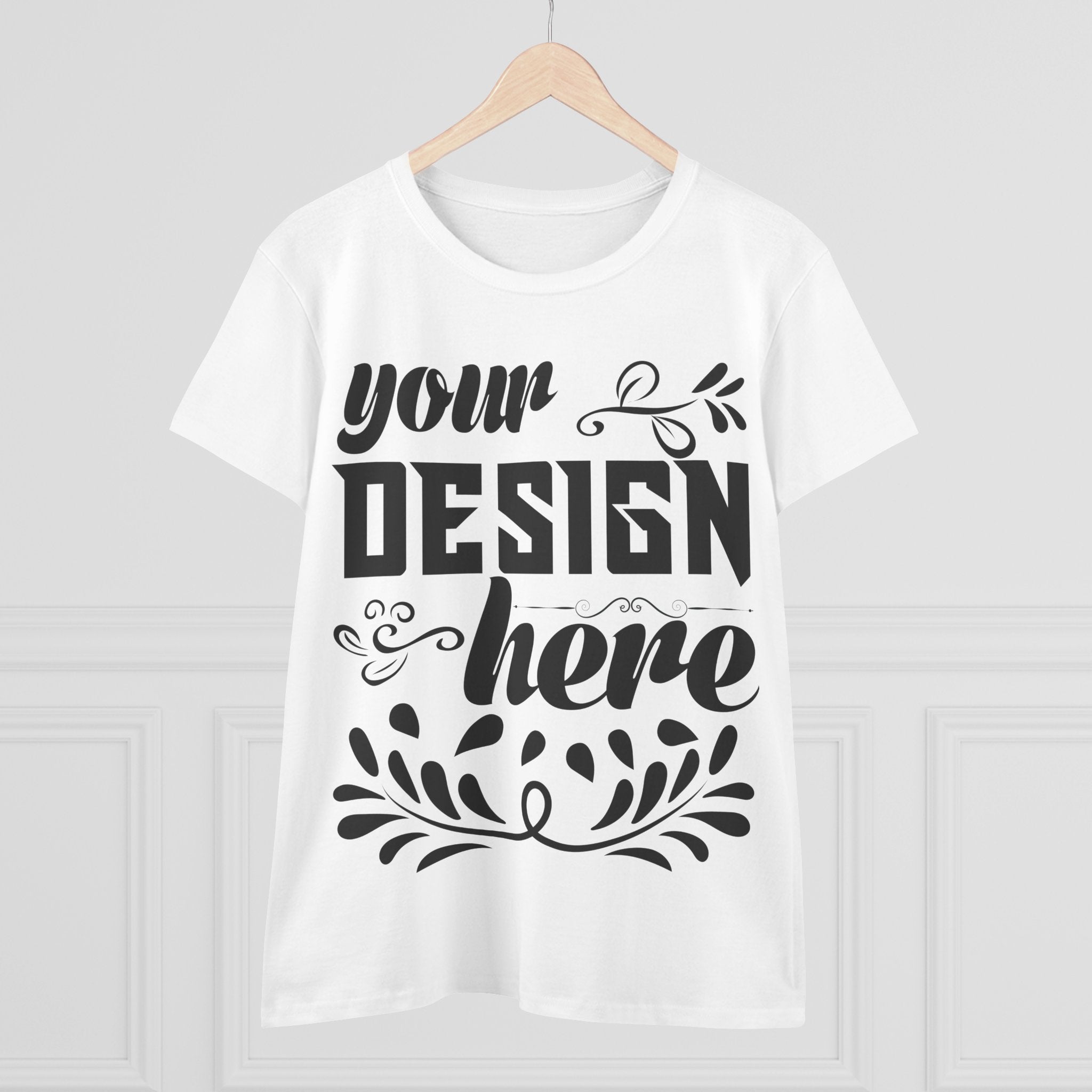 Customizable Gildan 5000L Womens Midweight Cotton Short Sleeve T-Shirt