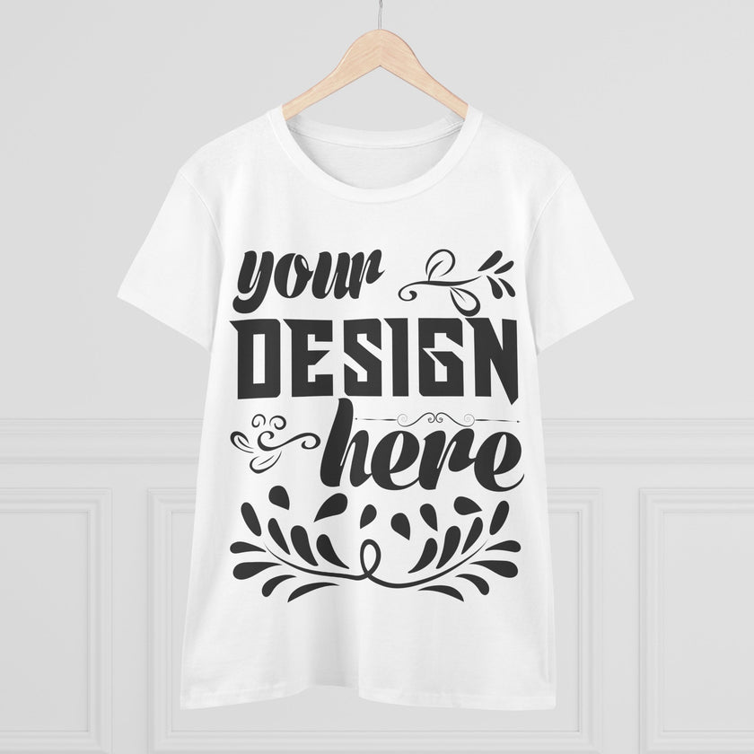 Customizable Gildan 5000L Womens Midweight Cotton Short Sleeve T-Shirt