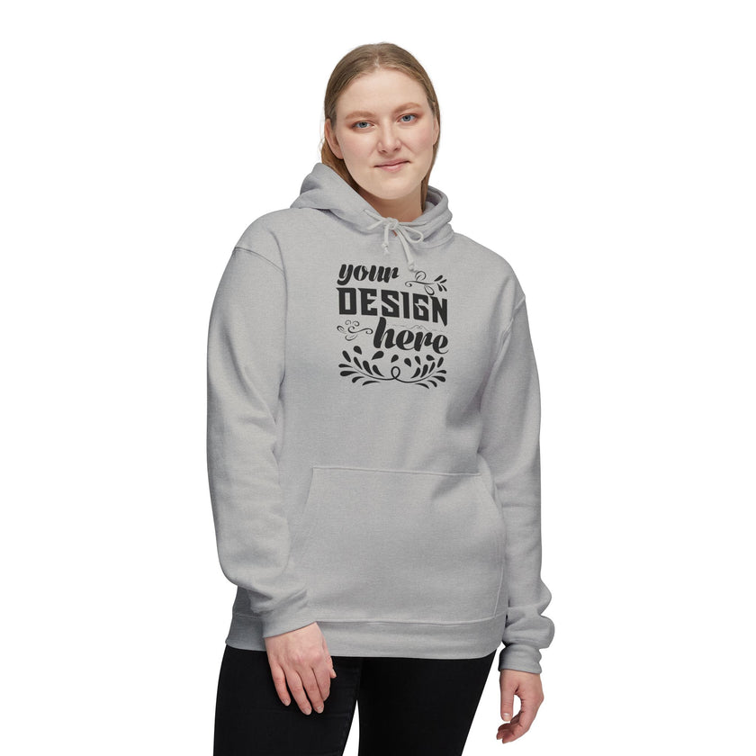 Customizable Bayside 960 Unisex Heavyweight Hooded Sweatshirt Made in US