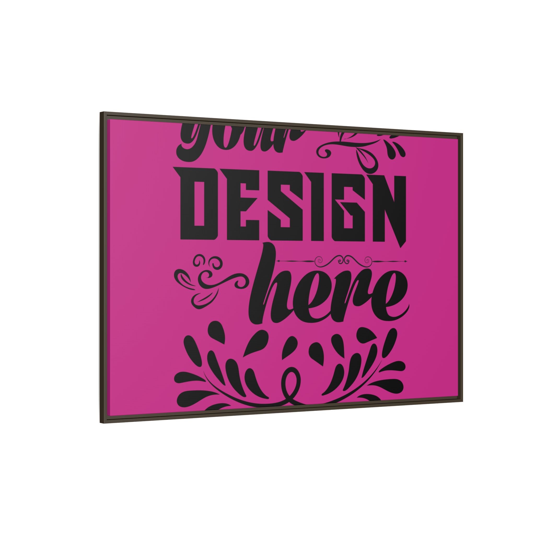 Customizable Framed Matte Canvas Print with Pinewood Frame Sawtooth Hanger