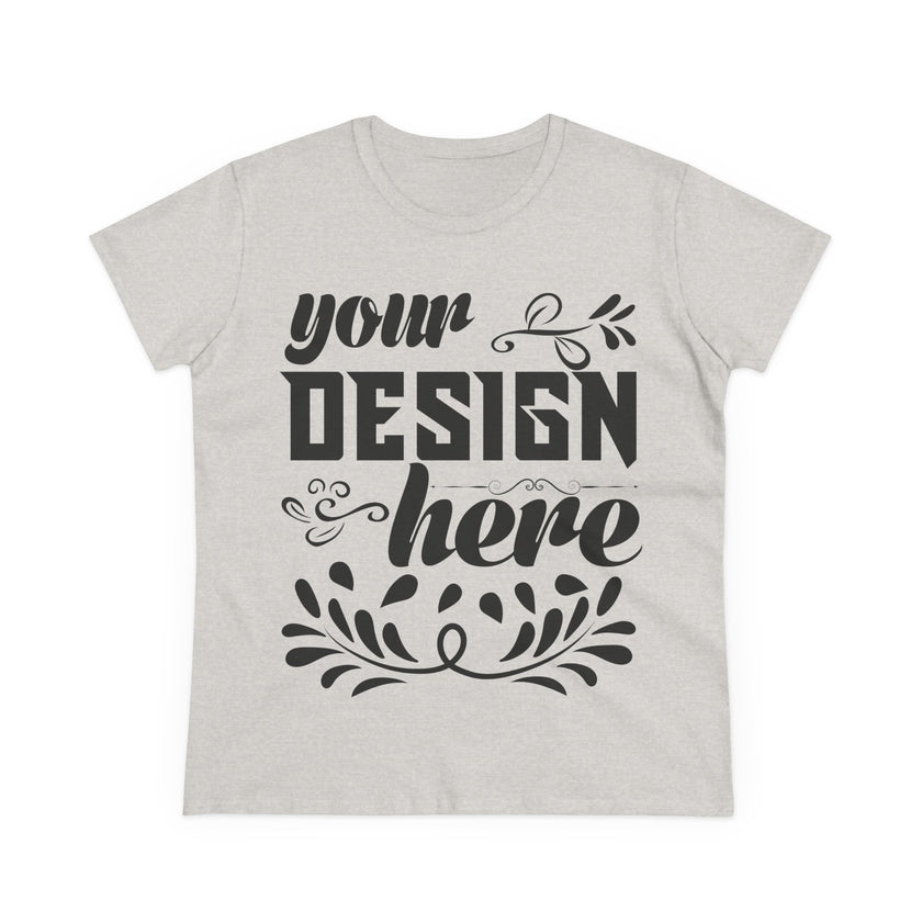 Customizable Gildan 5000L Womens Midweight Cotton Short Sleeve T-Shirt