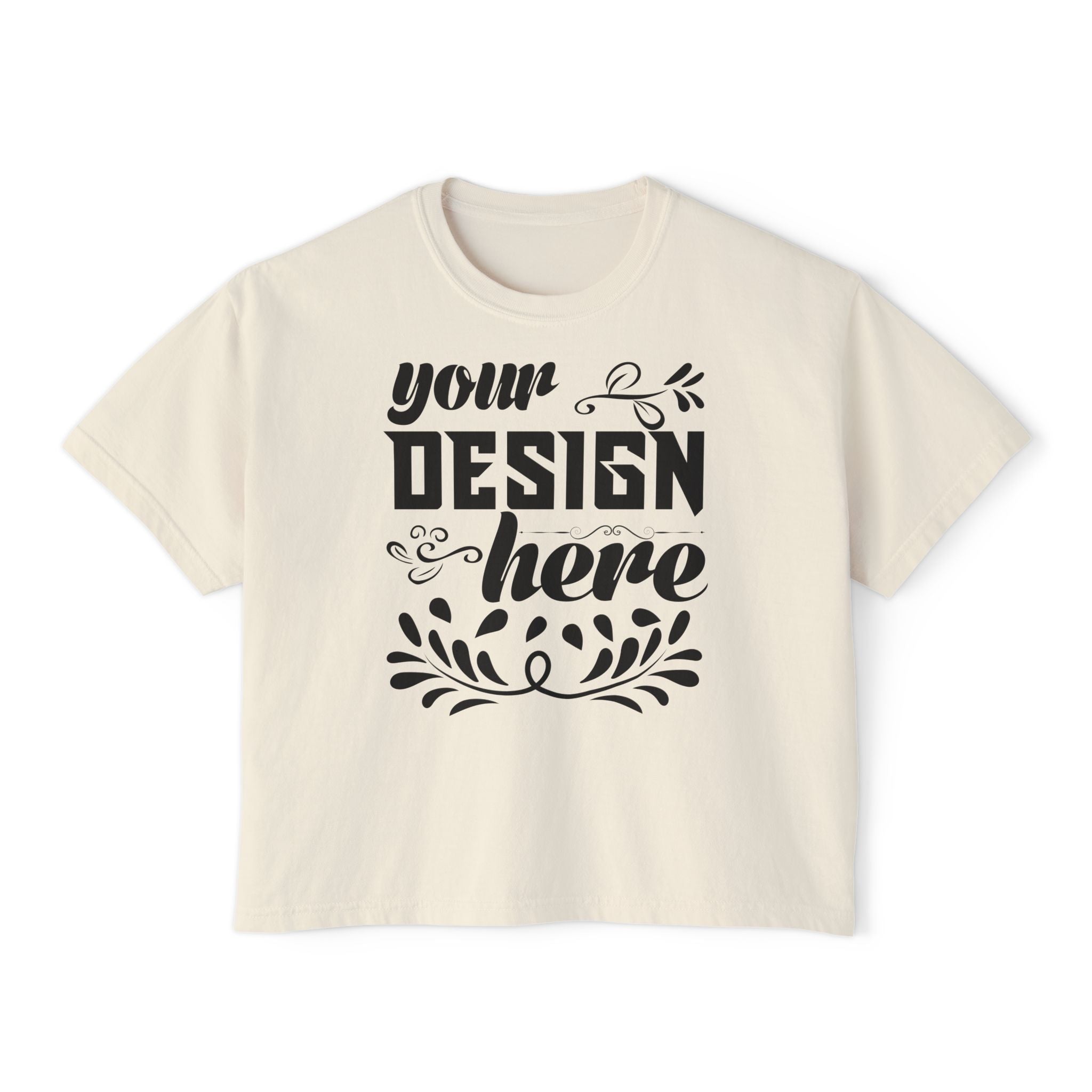 Customizable Comfort Colors 3023CL Womens Boxy Pigment Dyed T-Shirt