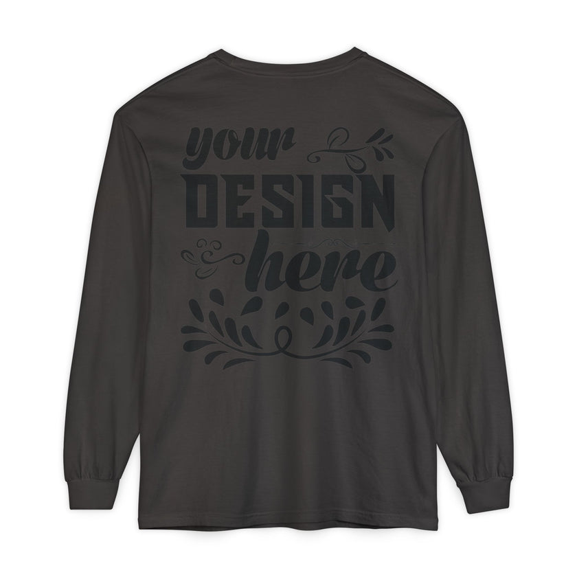 Customizable Comfort Colors 6014 Unisex Garment Dyed Long Sleeve T Shirt