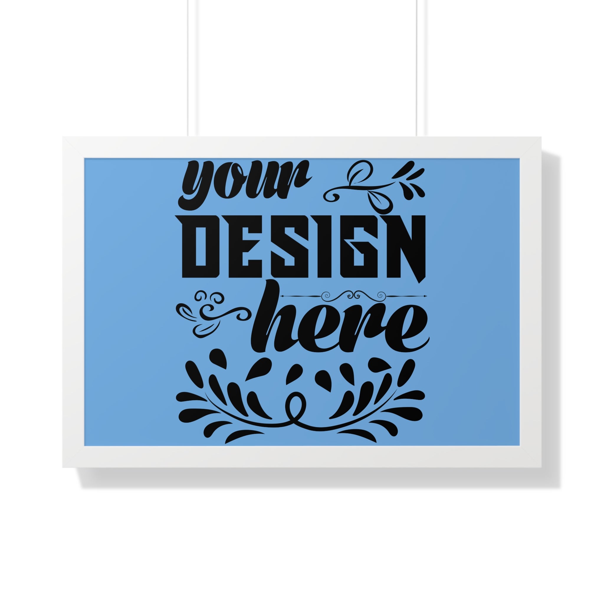 Customizable Framed Horizontal Poster on Matte Paper with Acrylic Cover