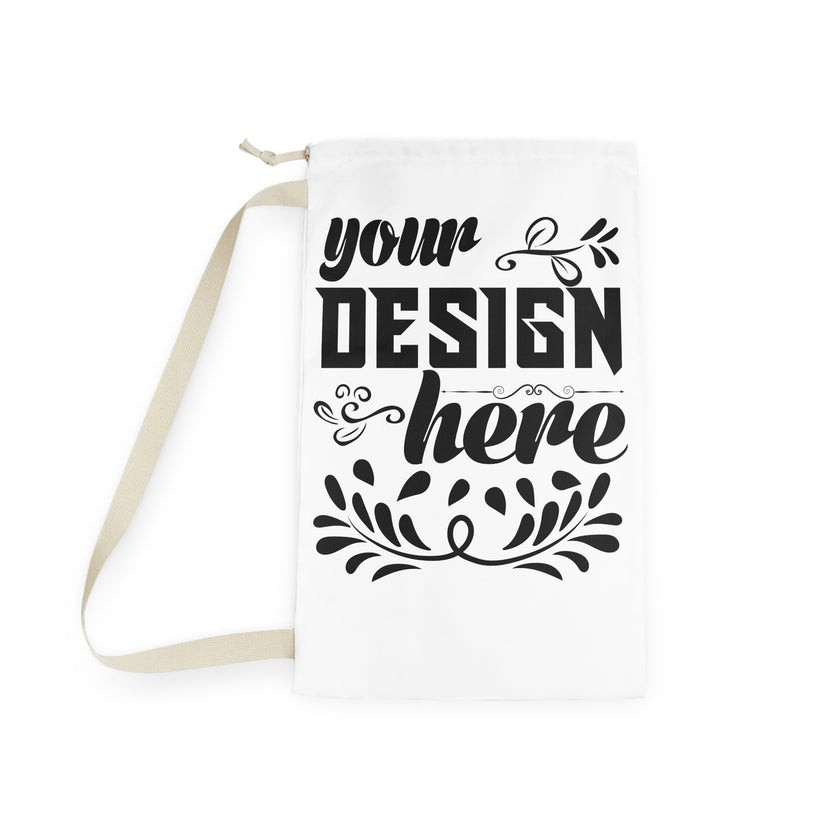 Customizable All Over Print Spun Polyester Laundry Bag With Strap