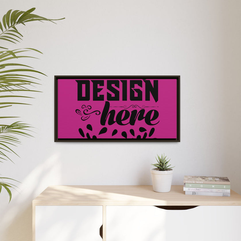 Customizable Framed Matte Canvas Print with Pinewood Frame Sawtooth Hanger