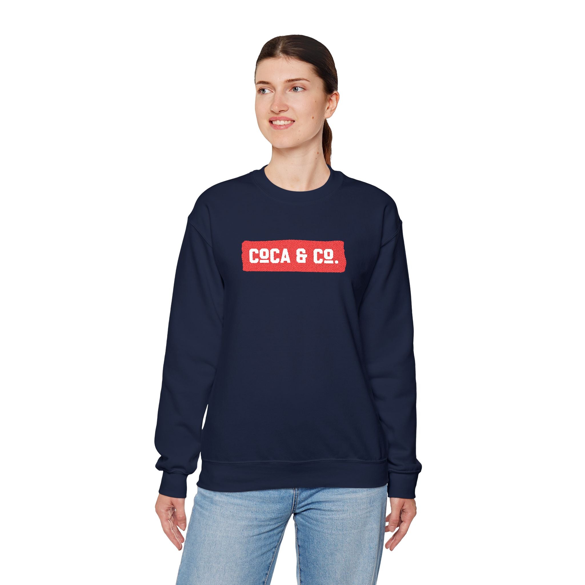 Gildan 18000 Unisex Crewneck Sweatshirt | Coca & Co Embroidery