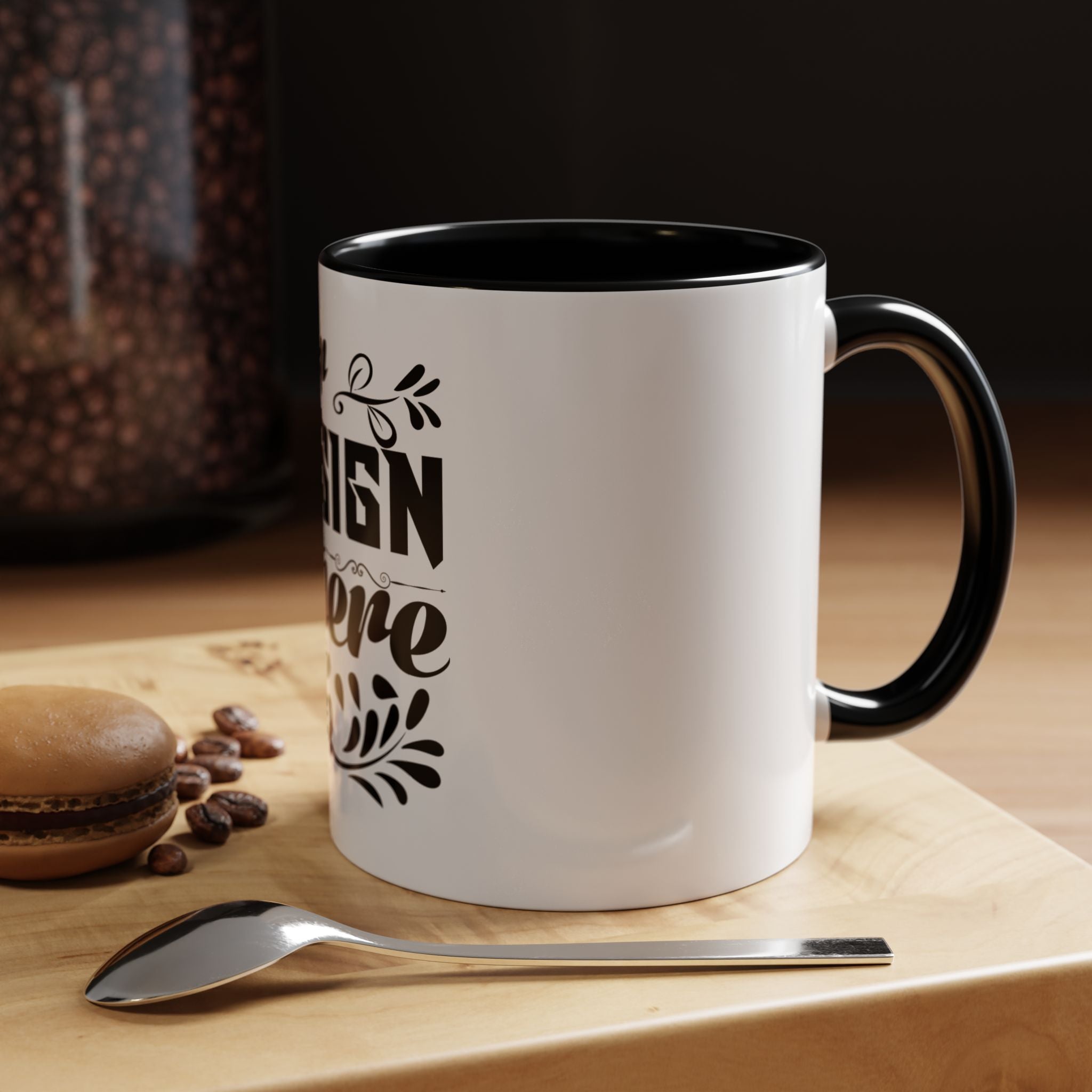 Customizable Accent Coffee Mug 11oz and 15oz Colored Interior Handle