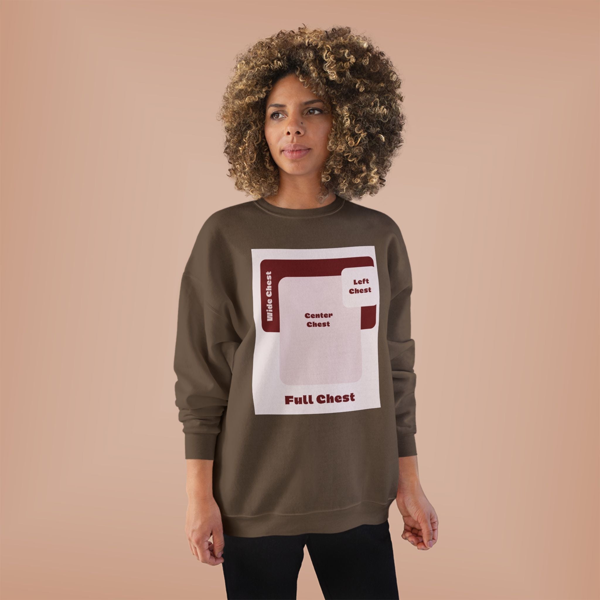 Customizable Unisex Hanes P160 EcoSmart Crewneck Sweatshirt Custom Print