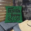 Customizable Outdoor Spun Polyester Pillow UV Water Resistant Double Sided