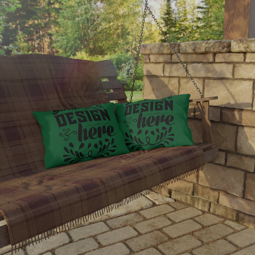 Customizable Outdoor Spun Polyester Pillow UV Water Resistant Double Sided