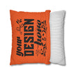 Customizable Square Poly Canvas Pillowcase with Concealed Zipper Closure