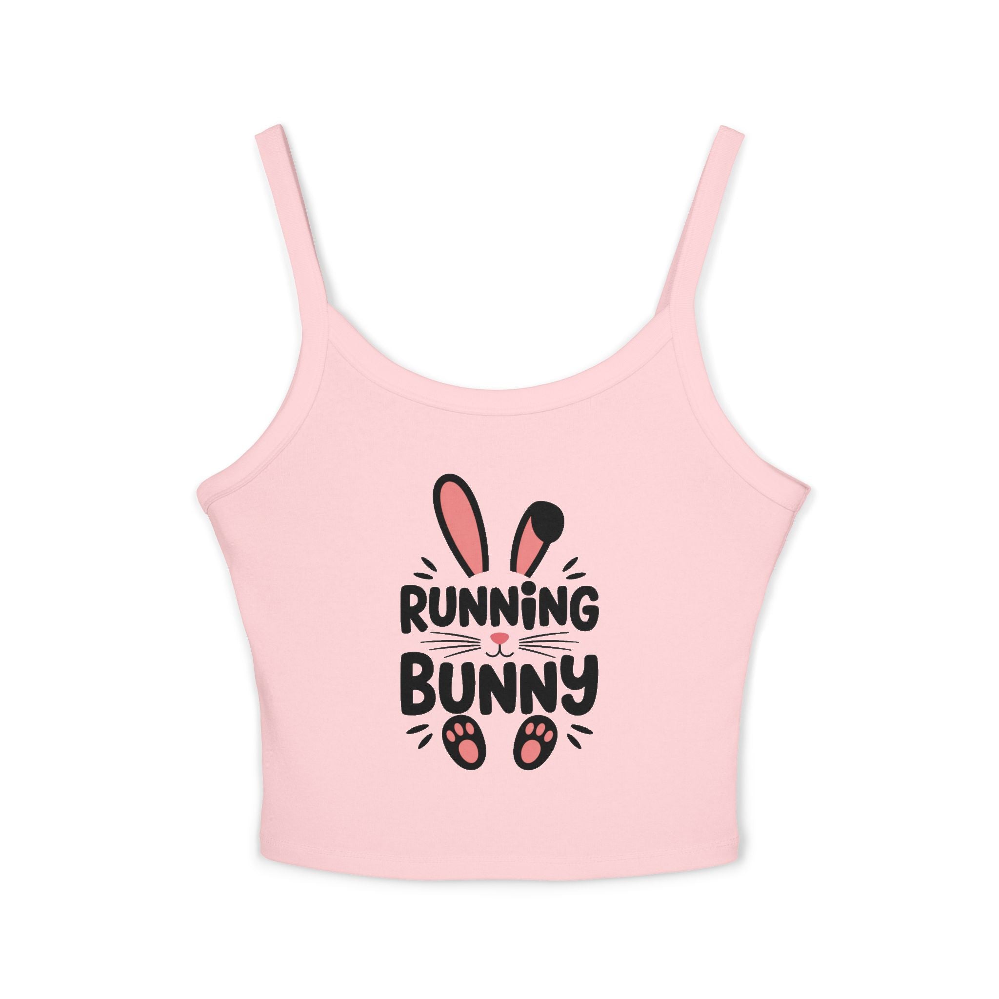 Bella+Canvas 1012 Spaghetti Strap Tank Top Running Bunny Graphic Print
