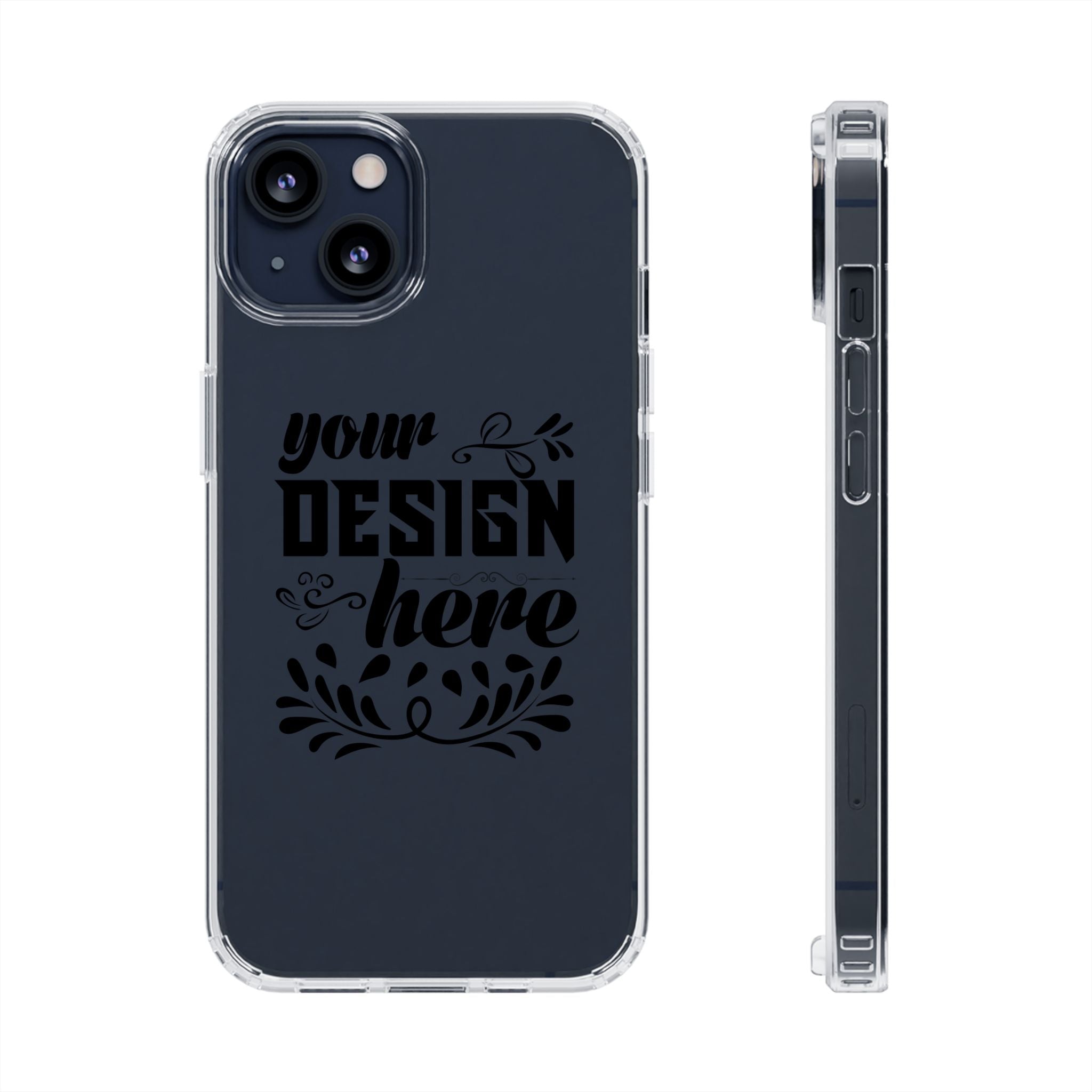 Customizable Clear Impact Resistant Phone Case With TPU Sides Wireless Ready