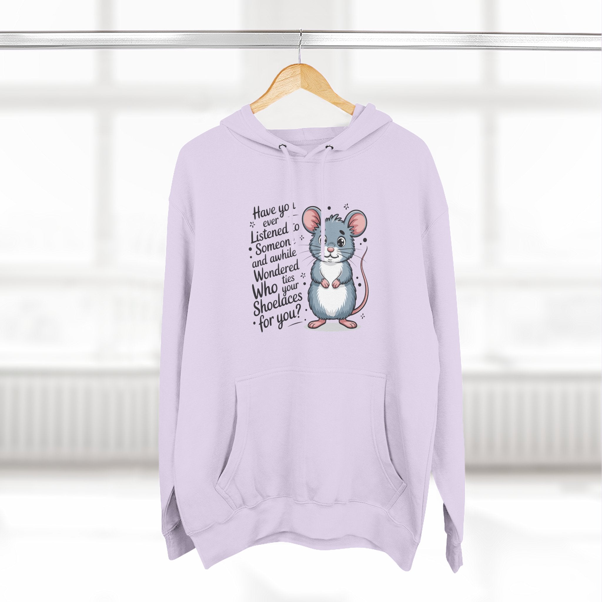 Lane Seven LS14001 Fleece Hoodie | Mouse Graphic Print