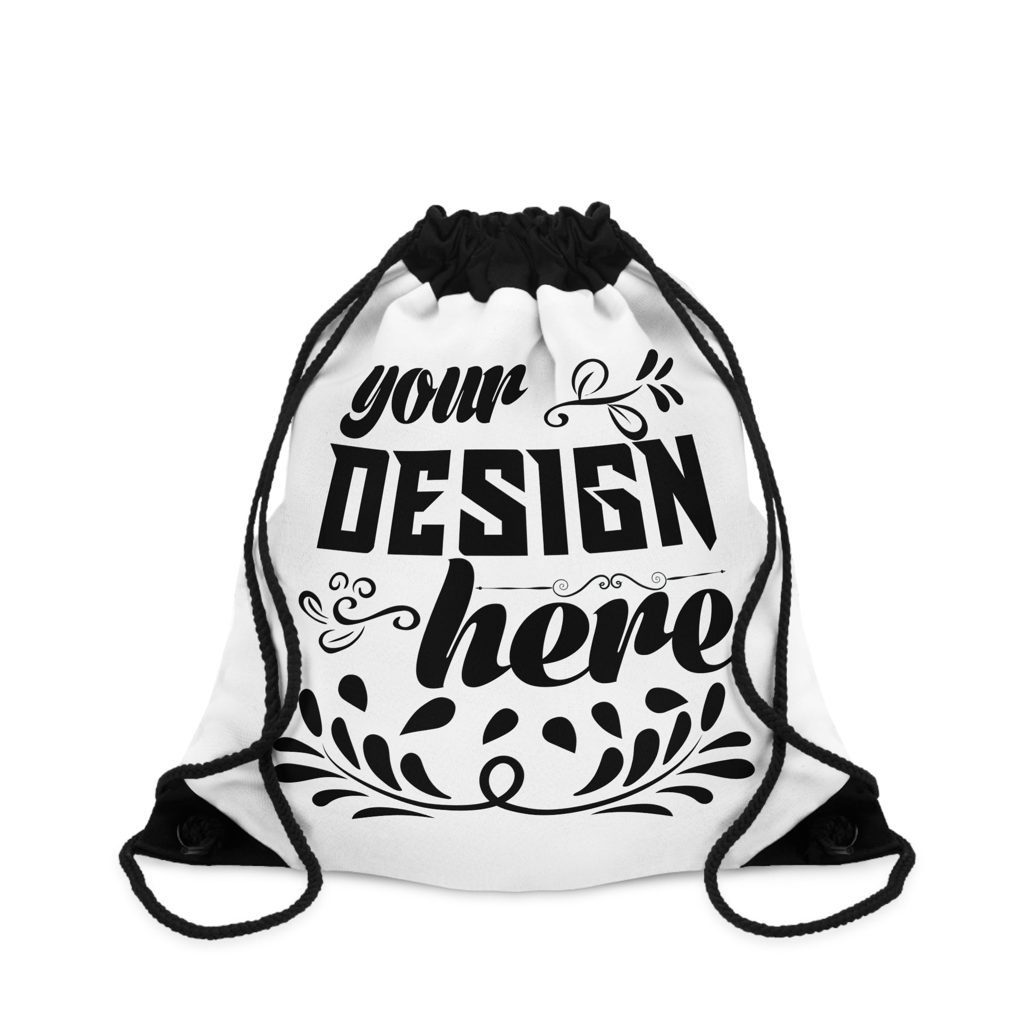 Customizable Polyester Drawstring Bag With Lining And Zipper Pocket