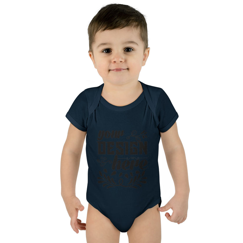 Customizable Infant Baby Rib Bodysuit Rabbit Skins 4400 Unisex