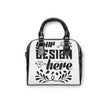 Customizable PU Leather Shoulder Handbag With Adjustable Strap Double Sided Print