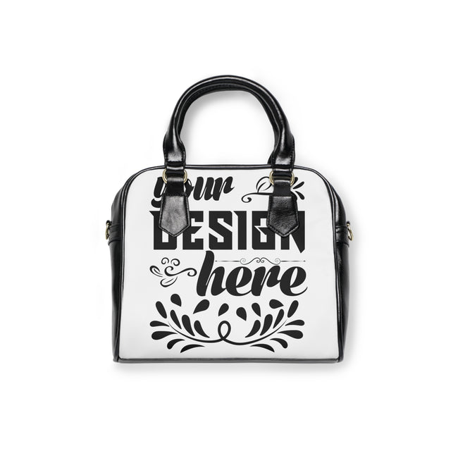 Customizable PU Leather Shoulder Handbag With Adjustable Strap Double Sided Print