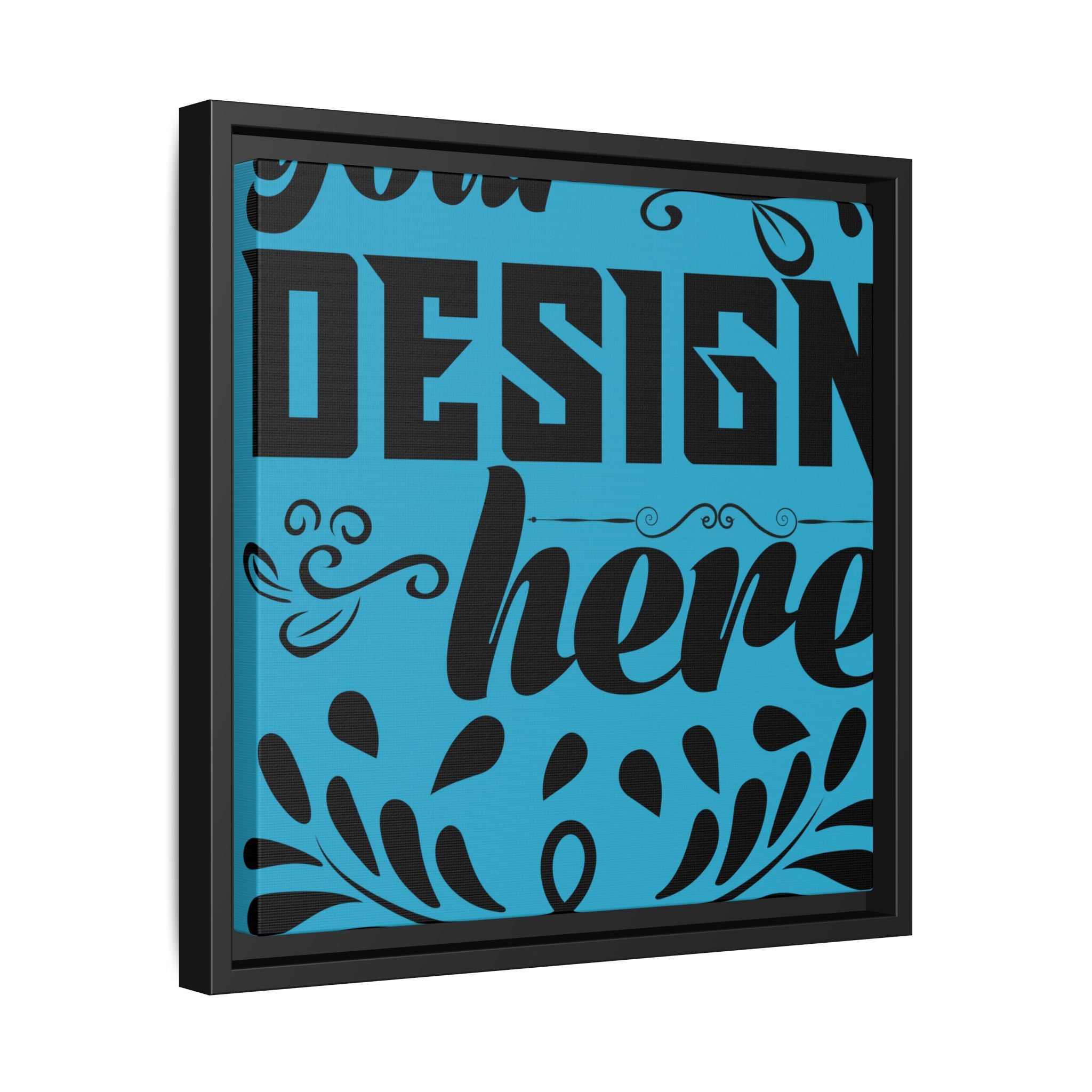 Customizable Framed Matte Canvas Print with Pinewood Frame Sawtooth Hanger