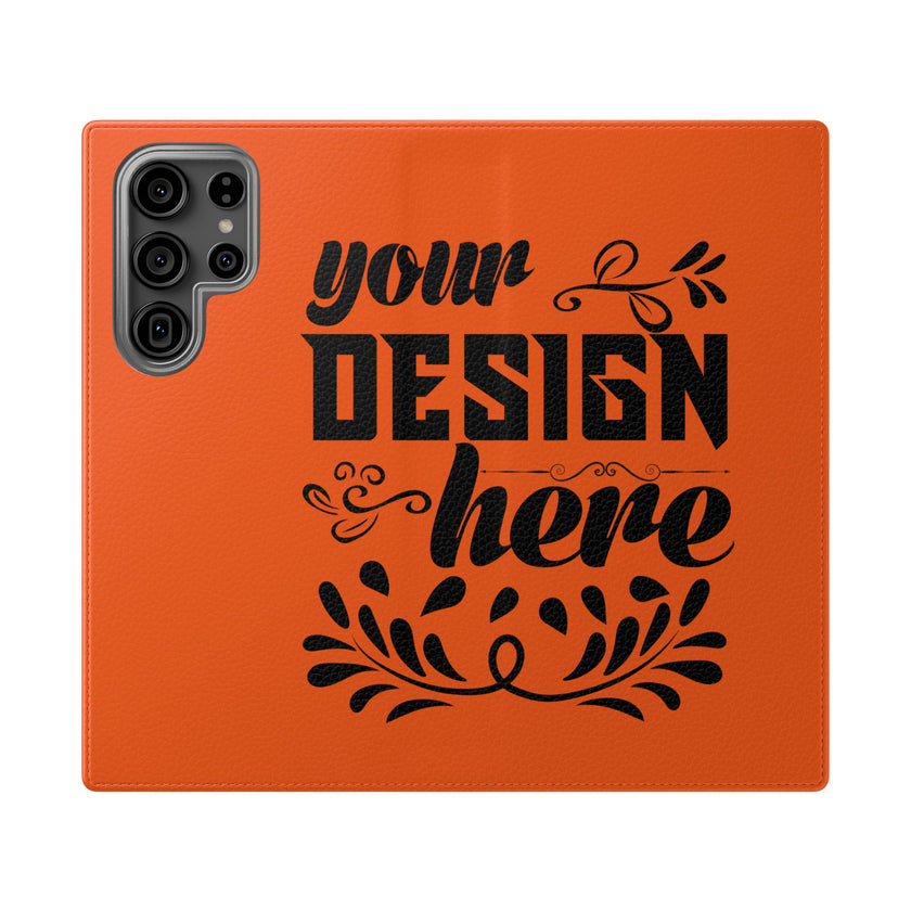 Customizable Flip Folio Phone Case With Card Slots Stand And Elastic Strap