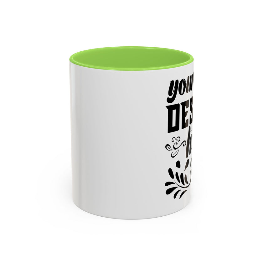 Customizable Glossy Ceramic Accent Mug 11oz and 15oz