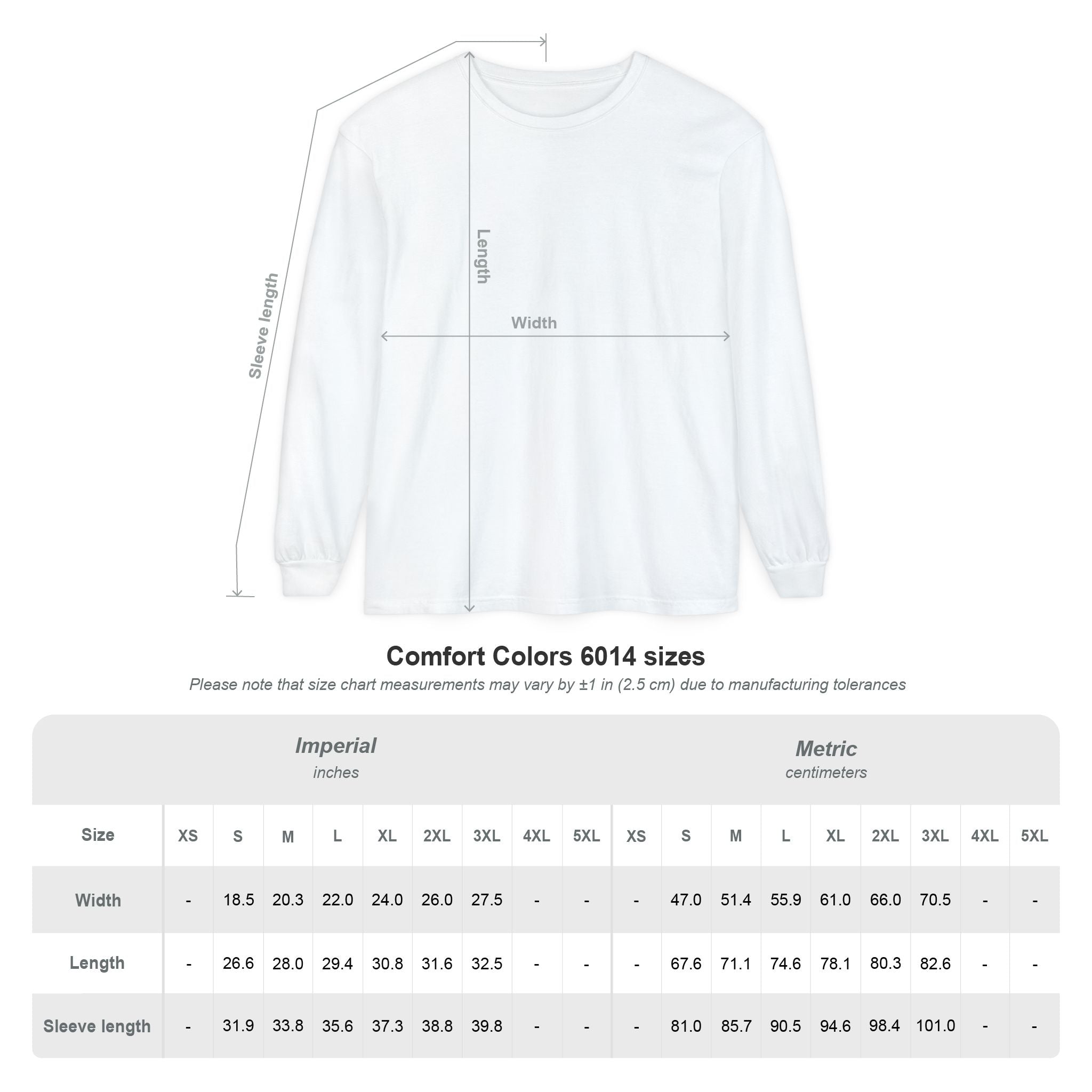 Comfort Colors 6014 Unisex Long Sleeve T-Shirt 