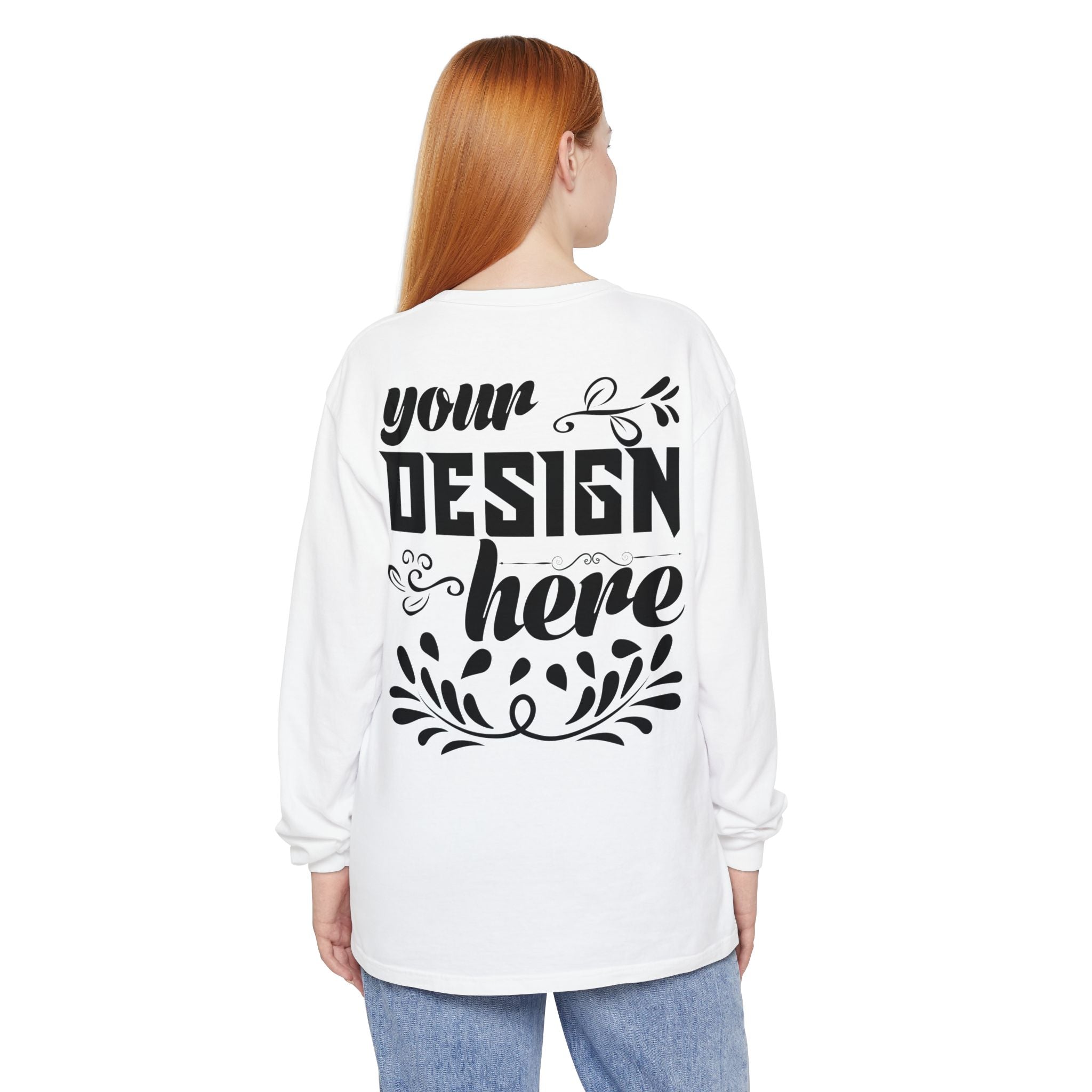 Customizable Comfort Colors 6014 Unisex Garment Dyed Long Sleeve T Shirt